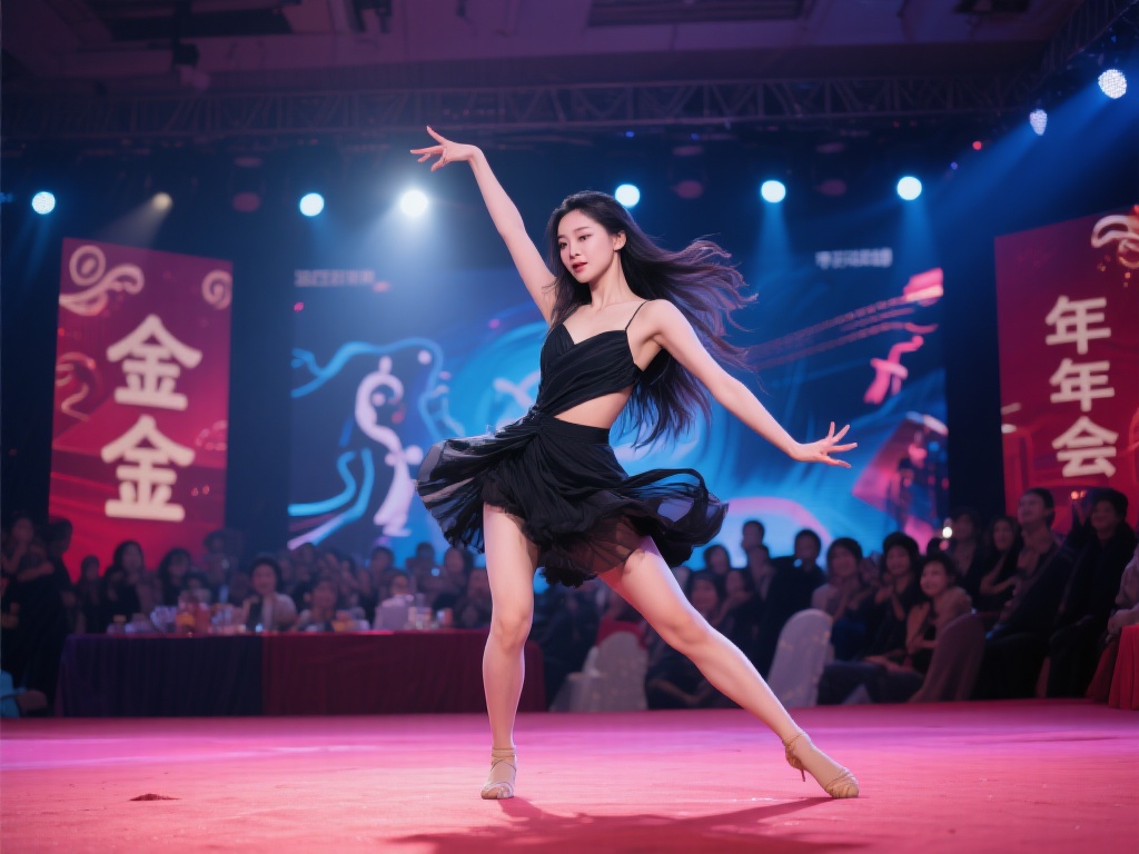 舞蹈是一种艺术的表达，更是一种情感的传递。在年会现
